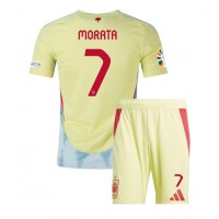 Camisa de time de futebol Espanha Alvaro Morata #7 Replicas 2º Equipamento Infantil Europeu 2024 Manga Curta (+ Calças curtas)